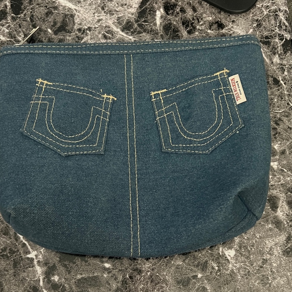 True Religion Indigo Denim Pouch